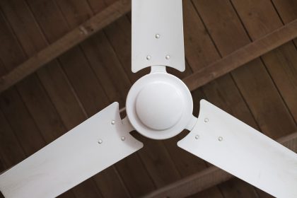 Electric ceiling fan at the Macknade Cafe, Faversham